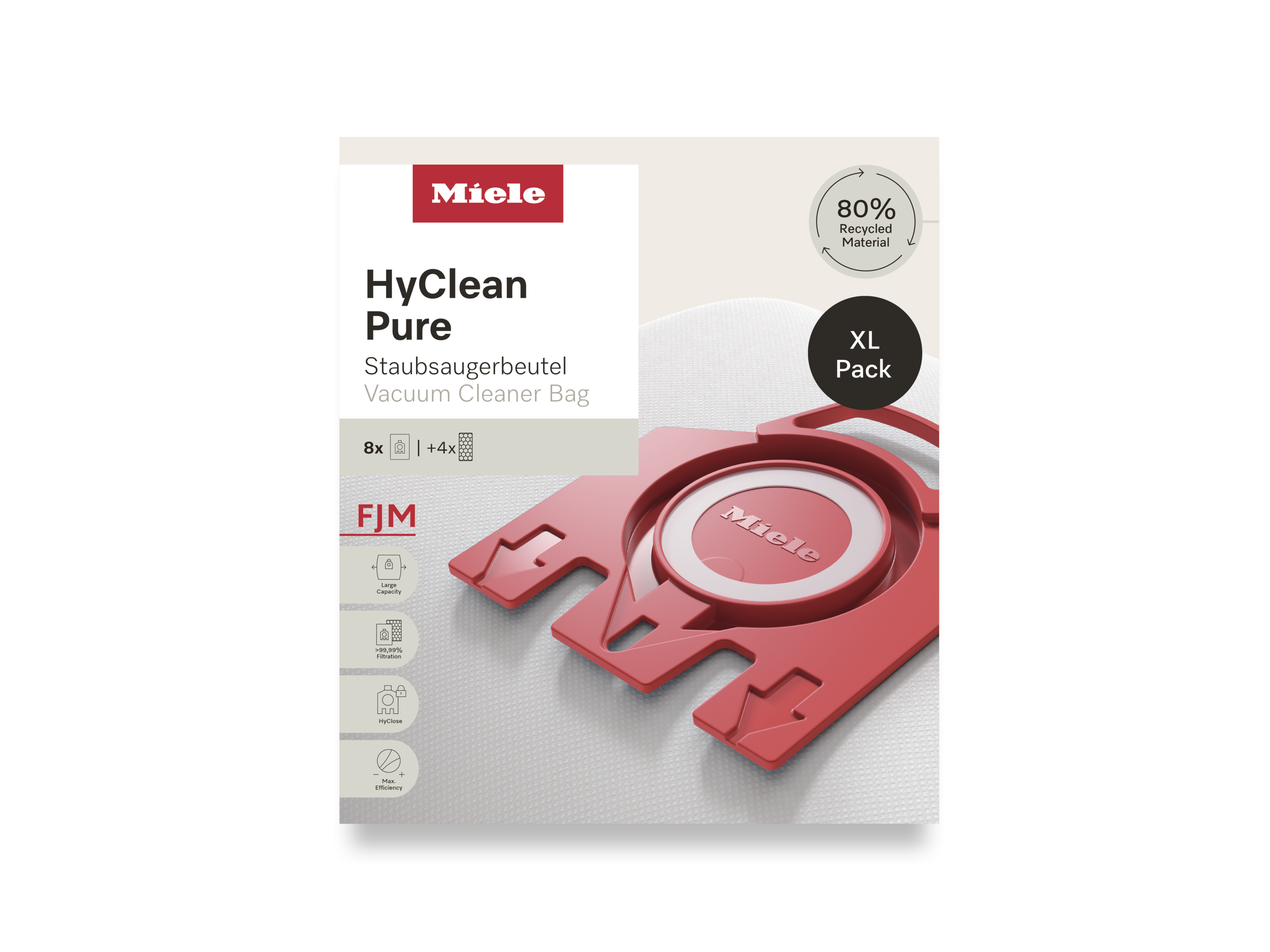Комплект мешков-пылесборников HyClean Pure FJN XL Miele купить в Новокузнецке | Всегда в наличии! | Артикул 12498160 | Официальный сайт