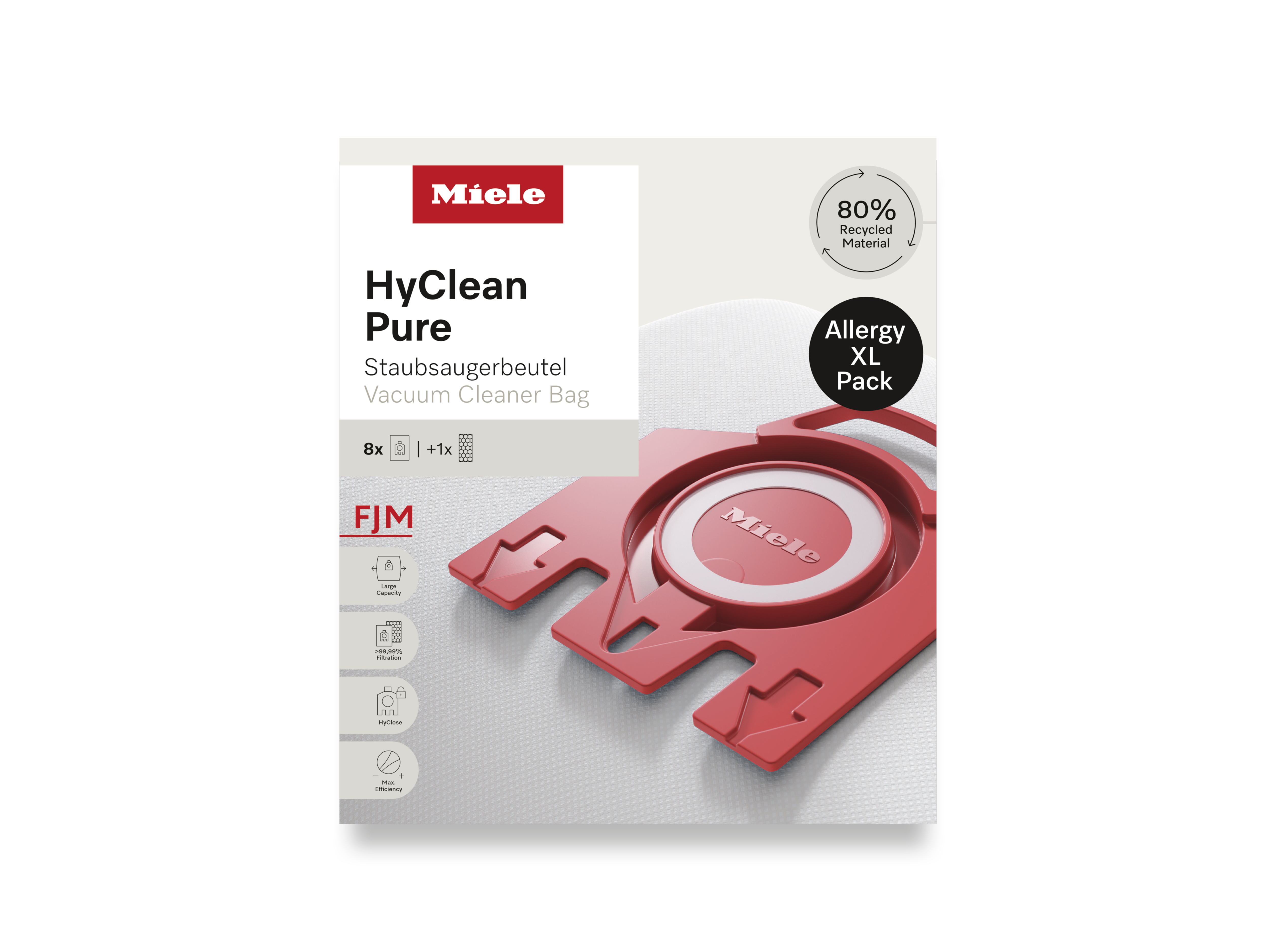 Комплект мешков-пылесборников HyClean Pure FJN Allergy XL Miele купить в Новокузнецке | Всегда в наличии! | Артикул 12498190 | Официальный сайт